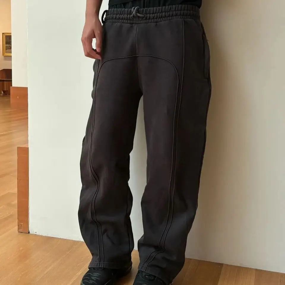 Elastic drawstring sweatpants, casual pants, high street hip-hop rap street wear y2k