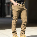 Men Fashion Cargo Pants Solid Color Multi-Pockets Waterproof Trousers Fall Casual Jogger Pants Sweatpants