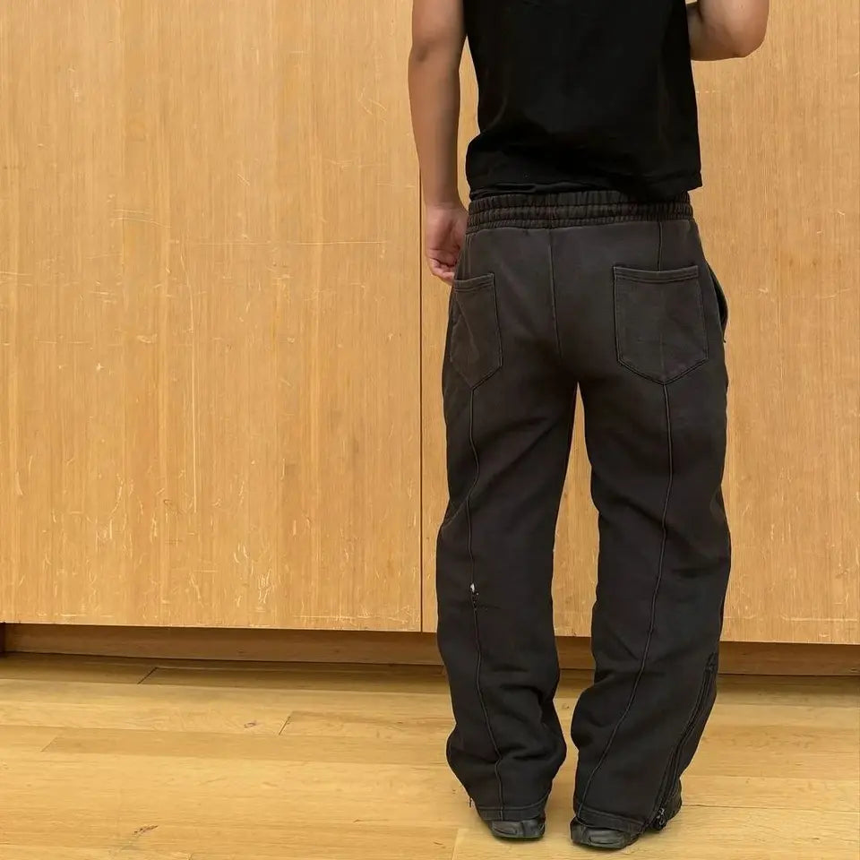 Elastic drawstring sweatpants, casual pants, high street hip-hop rap street wear y2k