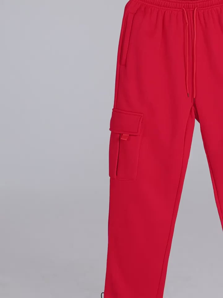 Mens Sweatpants Straight Fit Joggers for Sports and Streetwear Loose Oversized Drawstring Long Pants Men Multi-pocket Pants